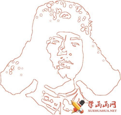 乐于助人的雷锋头像简笔画