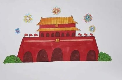 北京天安门简笔画